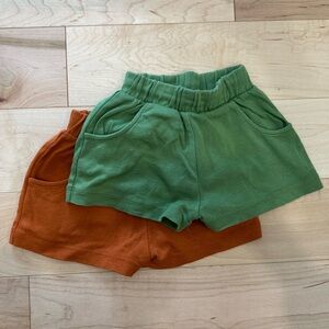 Misha and Puff Cycling Shorts Set - Green and Orange